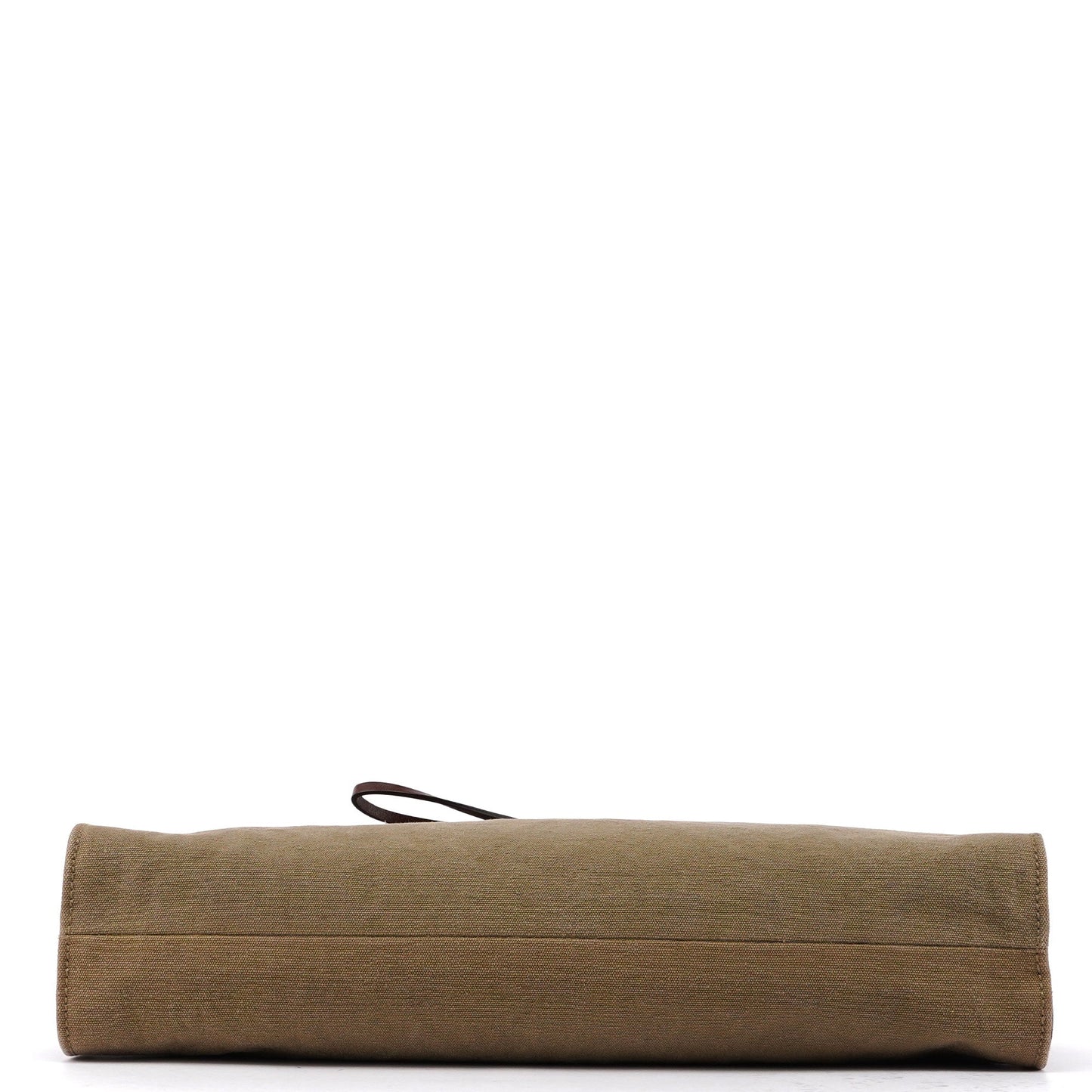 Beige Canvas Bamboo Top Handle Bag