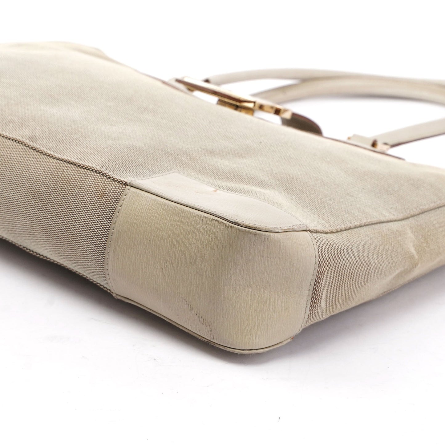 Beige Canvas G Tote