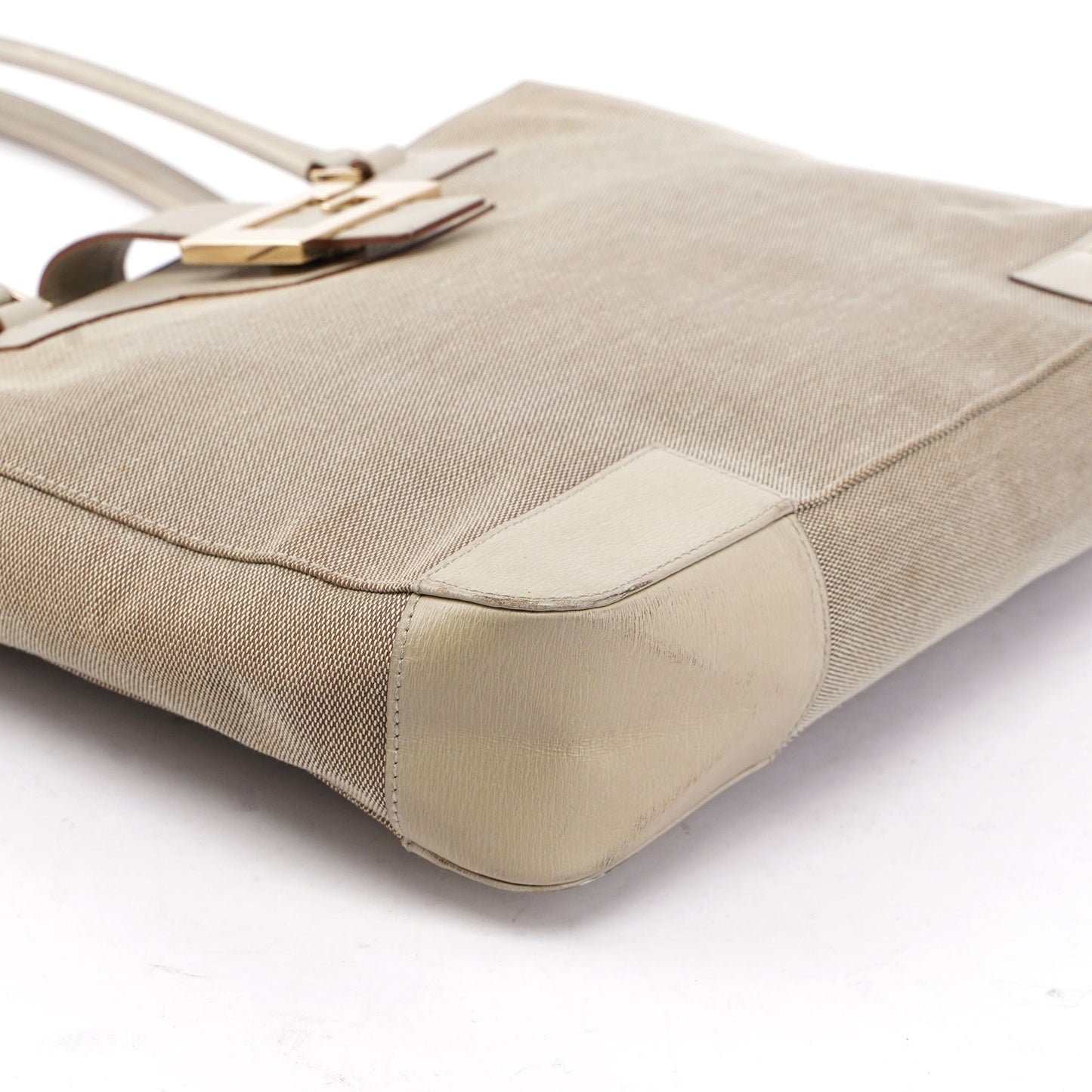 Beige Canvas G Tote