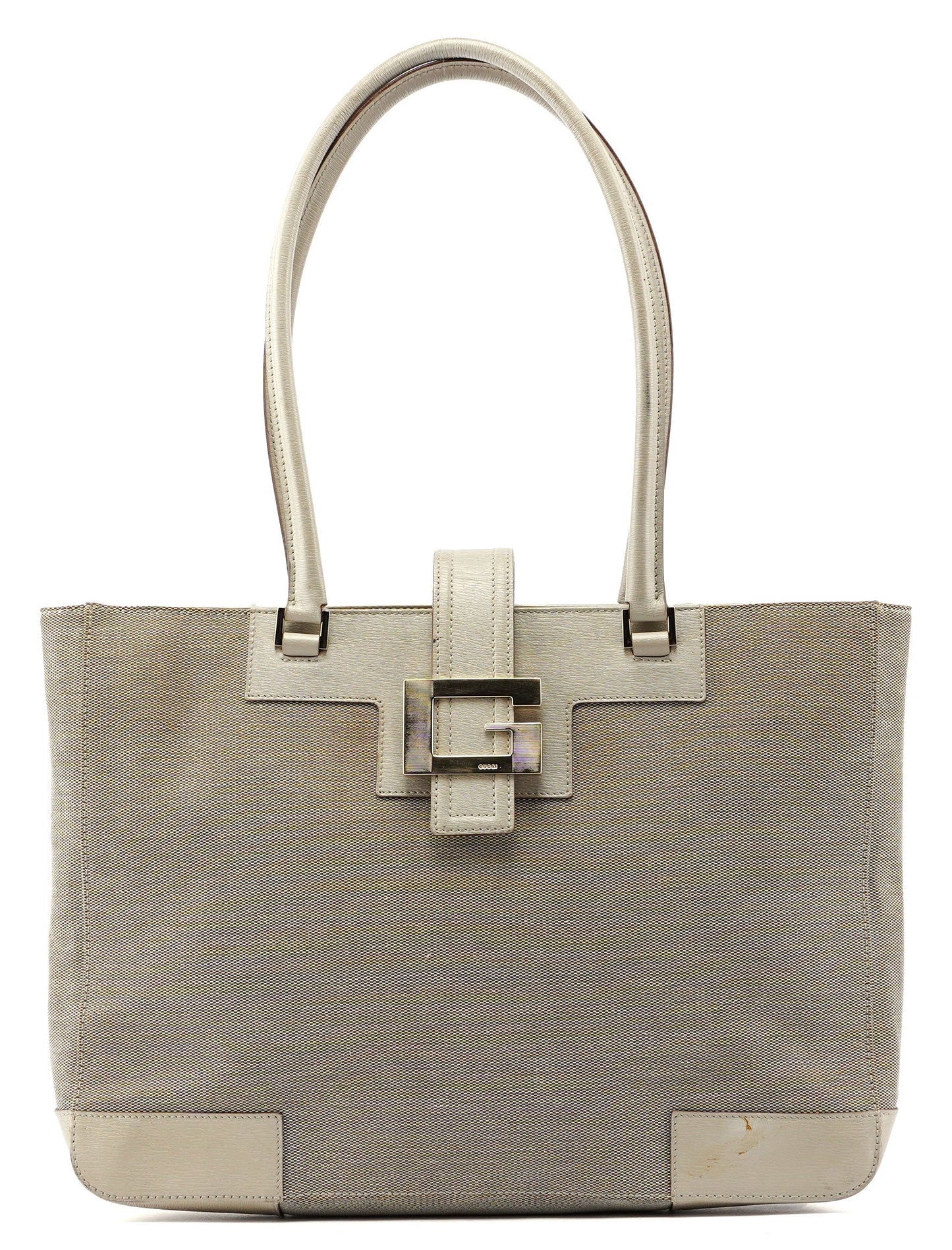 Beige Canvas G Tote