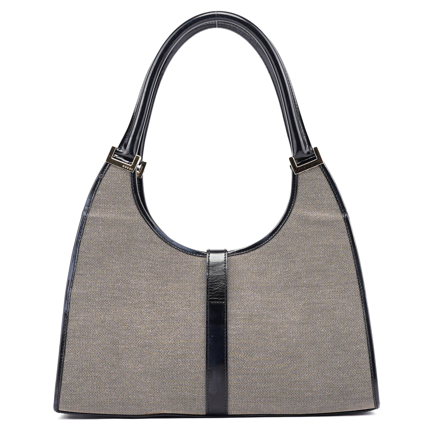 Beige Canvas Jackie Shoulder Bag