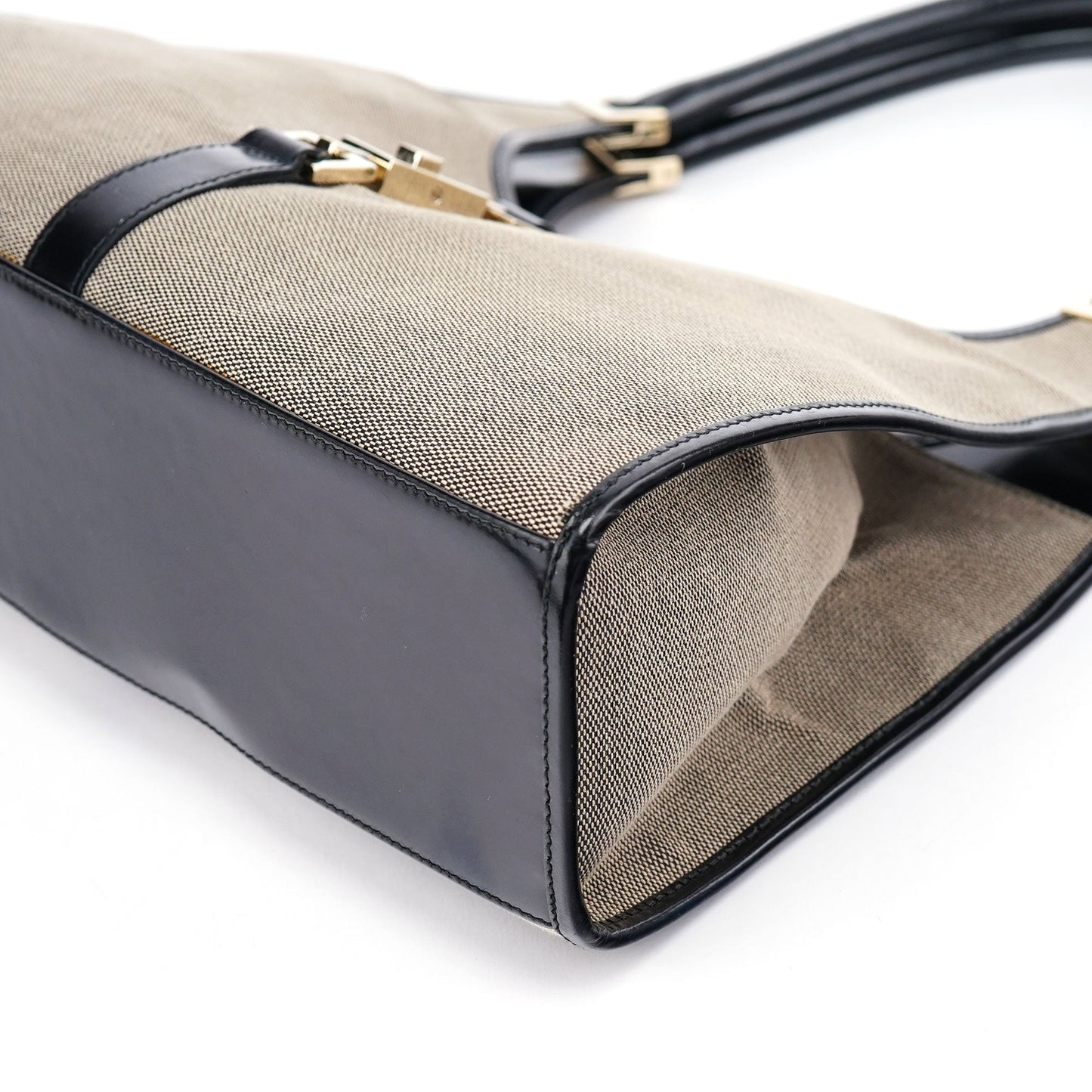 Beige Canvas Jackie Shoulder Bag