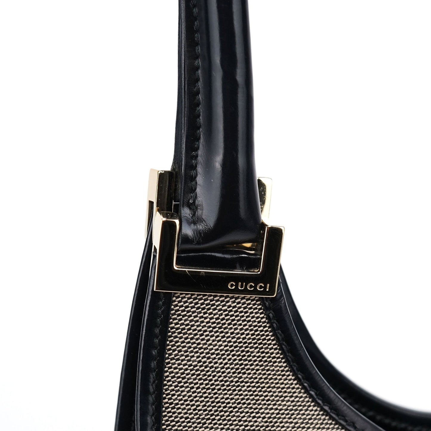 Beige Canvas Jackie Shoulder Bag