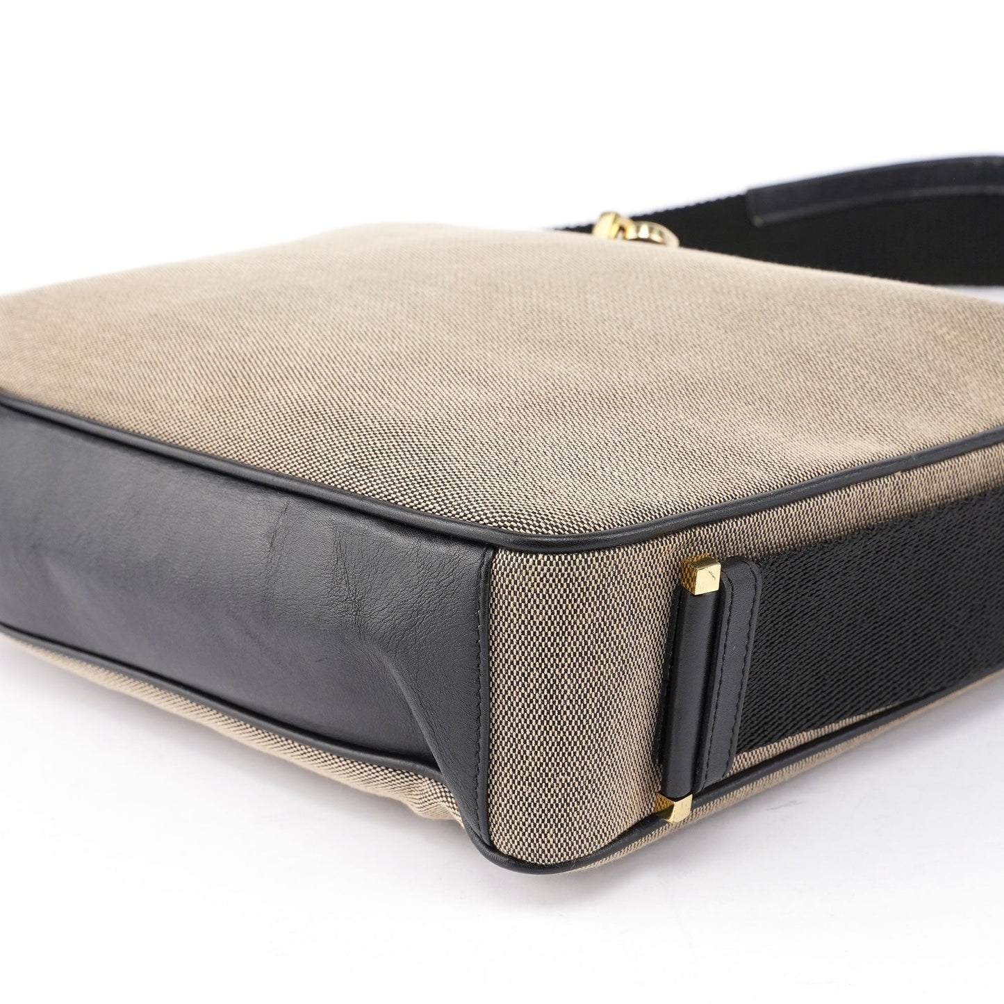 Beige Canvas Jackie Shoulder Bag