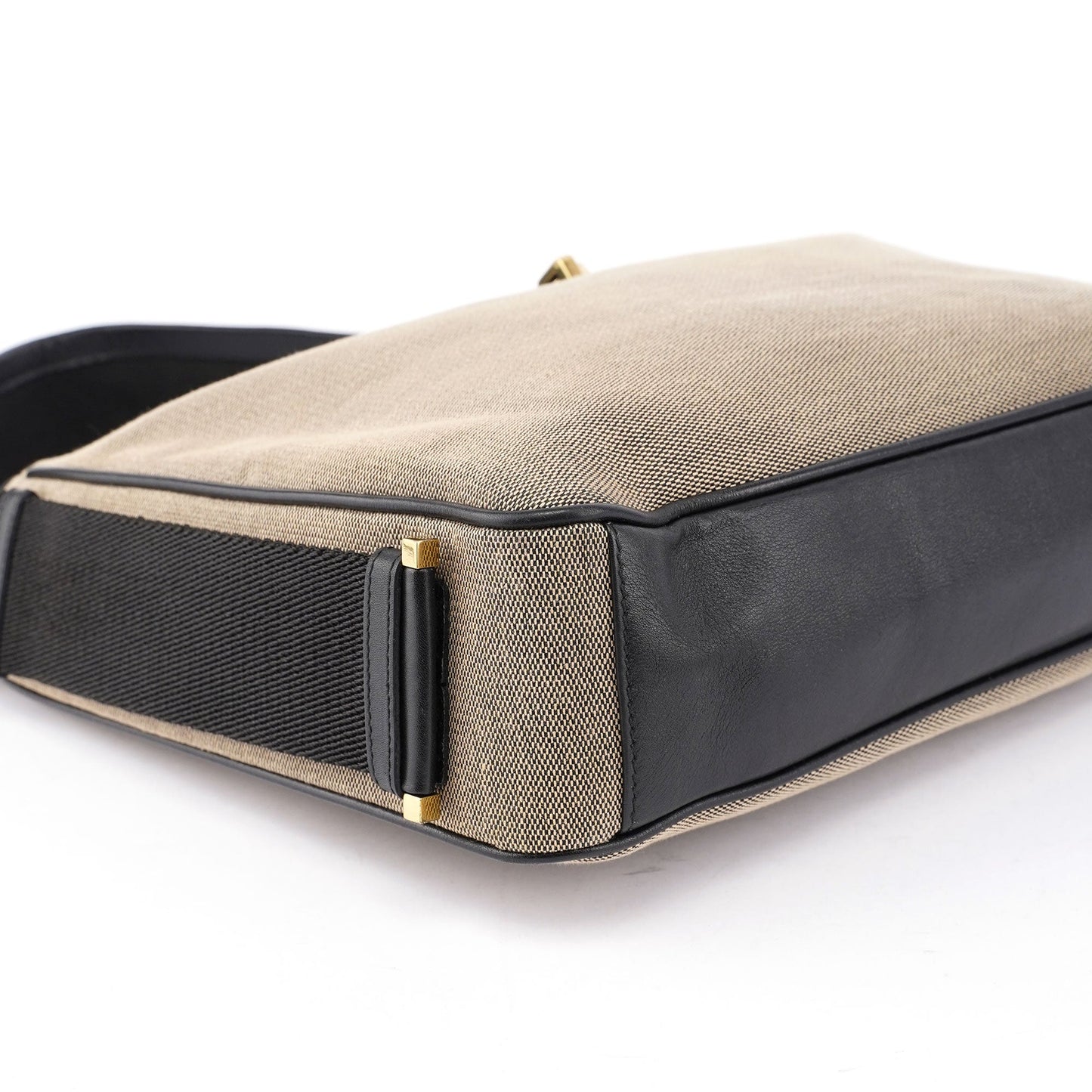 Beige Canvas Jackie Shoulder Bag