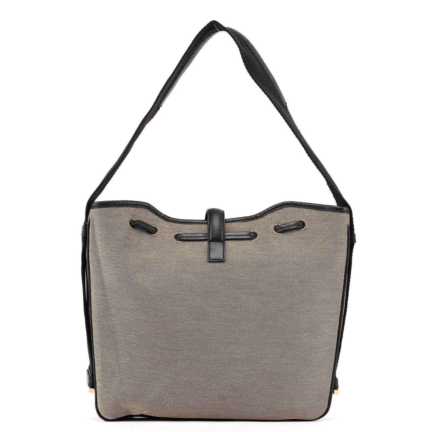 Beige Canvas Jackie Shoulder Bag