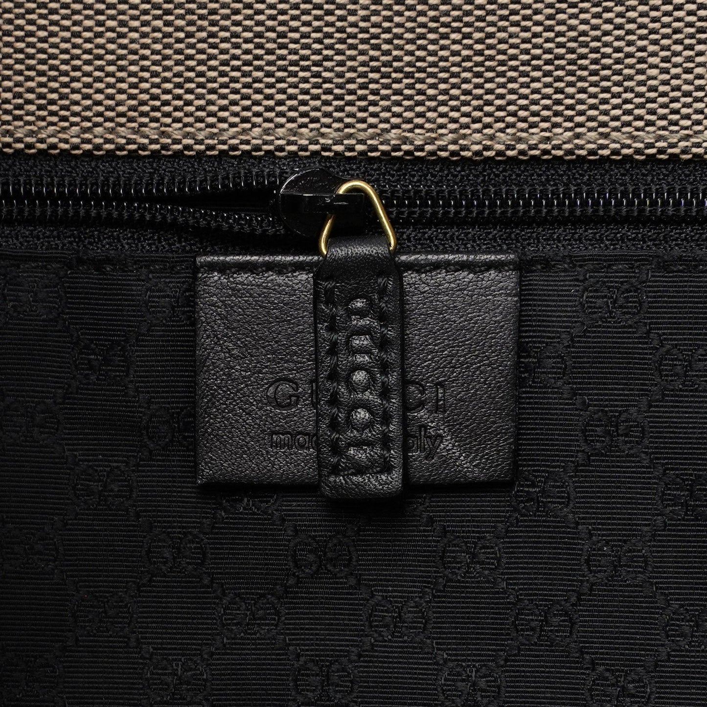 Beige Canvas Jackie Shoulder Bag