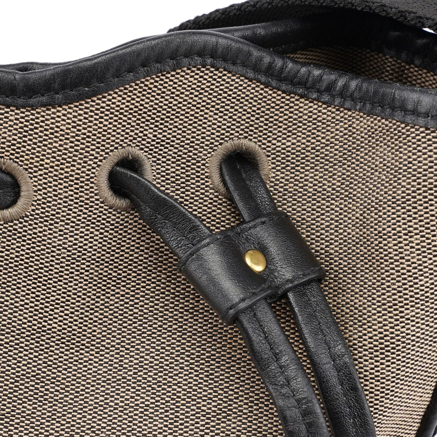 Beige Canvas Jackie Shoulder Bag