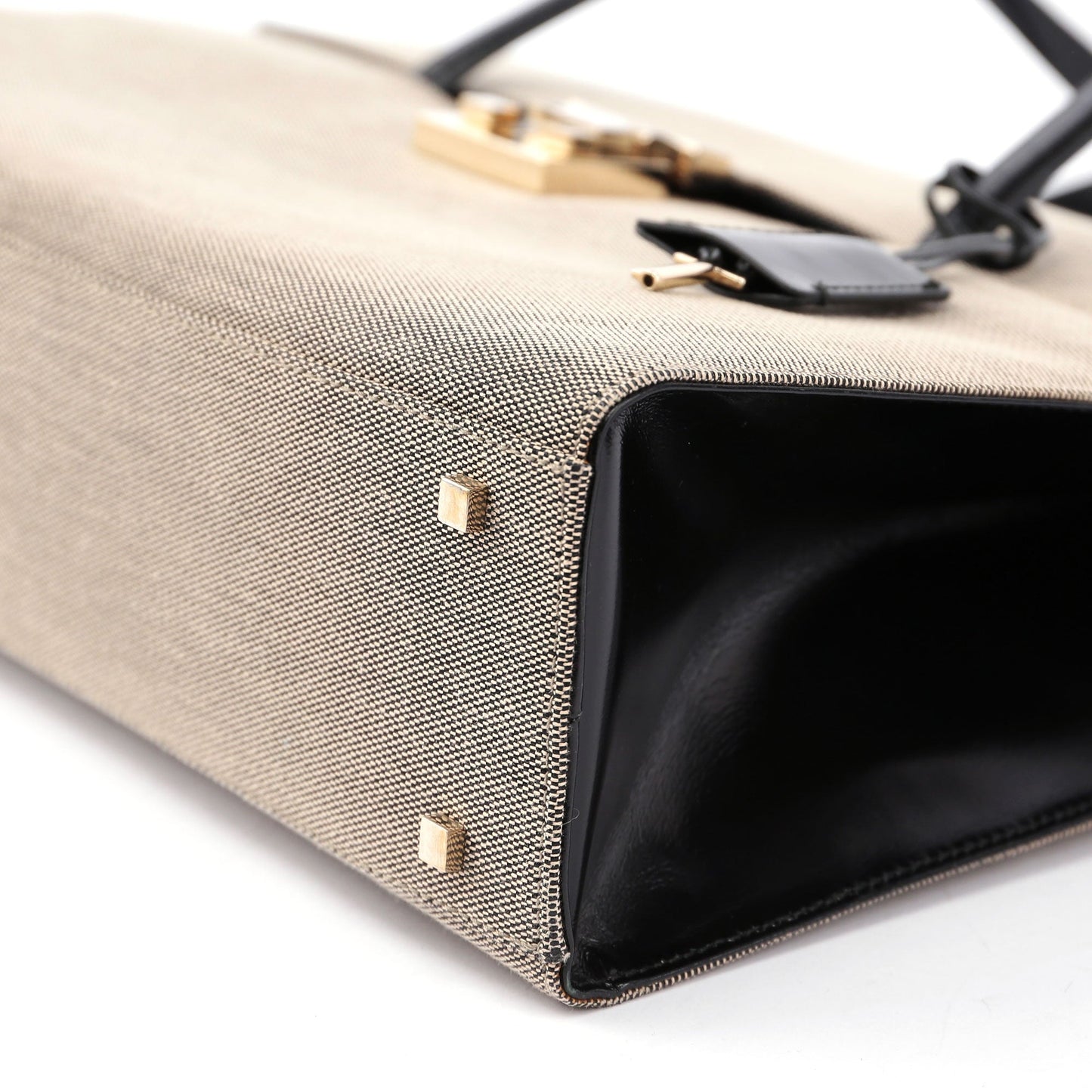 Beige Canvas Keylock Tote