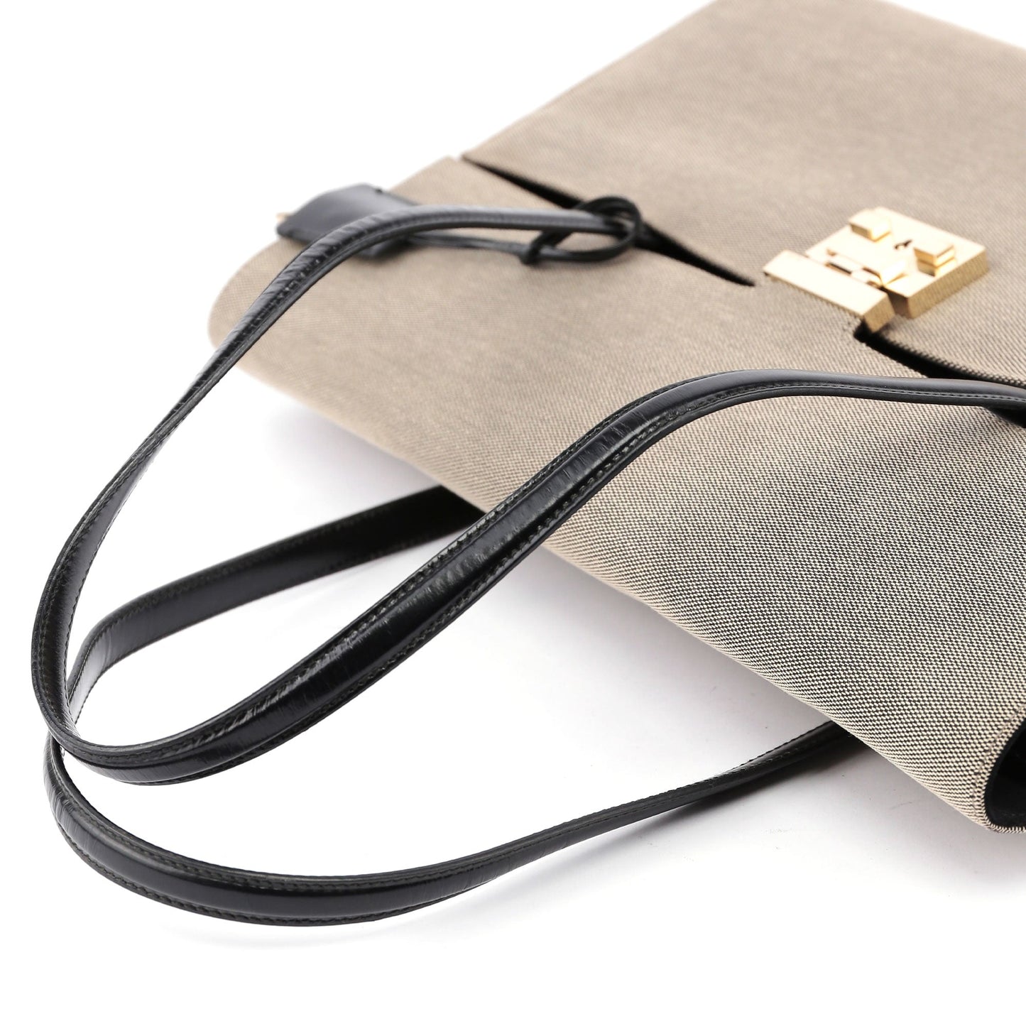 Beige Canvas Keylock Tote