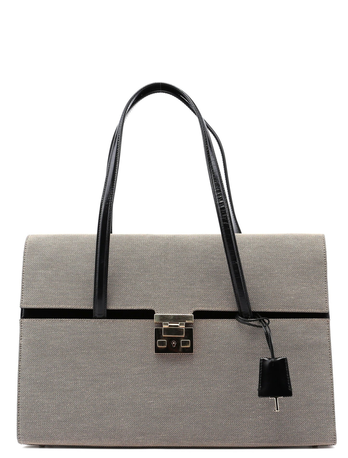 Beige Canvas Keylock Tote