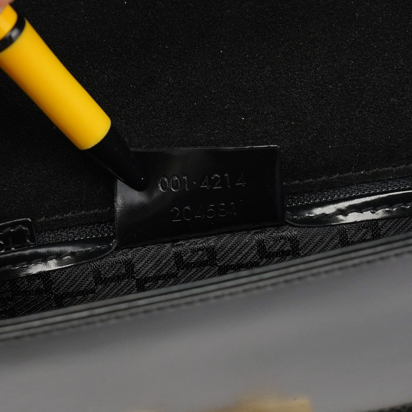 Beige Canvas Lady Lock Shoulder Bag