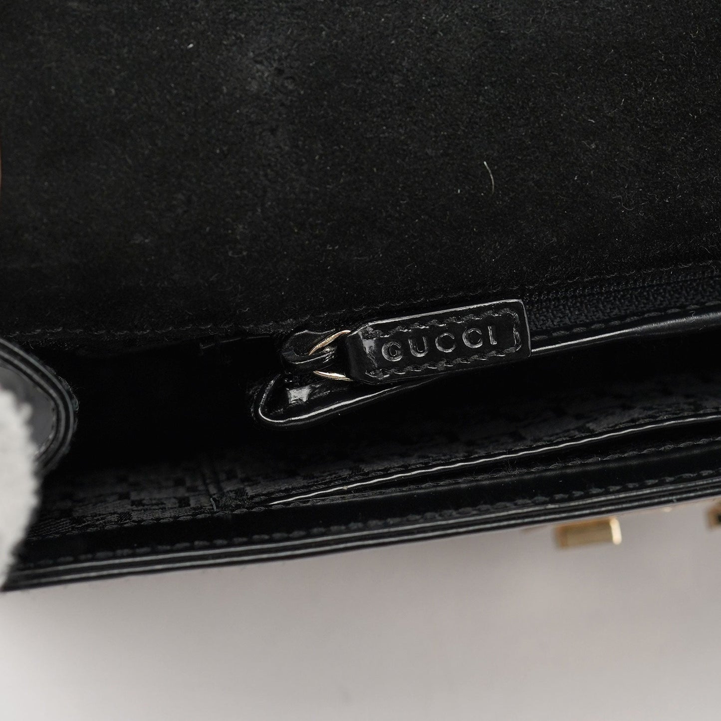 Beige Canvas Lady Lock Shoulder Bag