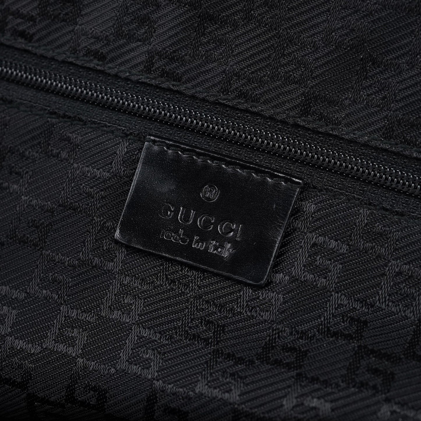 Beige Canvas Patent Leather Tote Bag