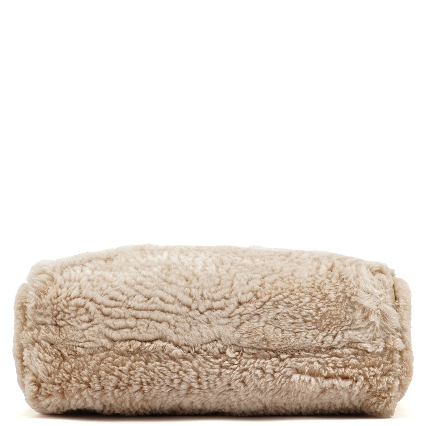 Beige Fur Horsebit Tote Bag