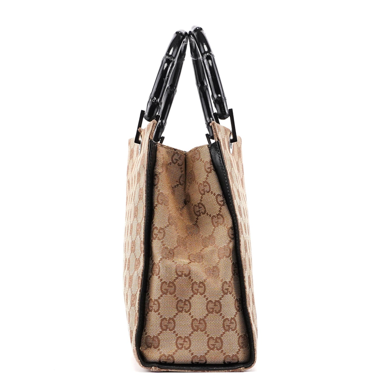 Beige GG Bamboo 2-Way Tote