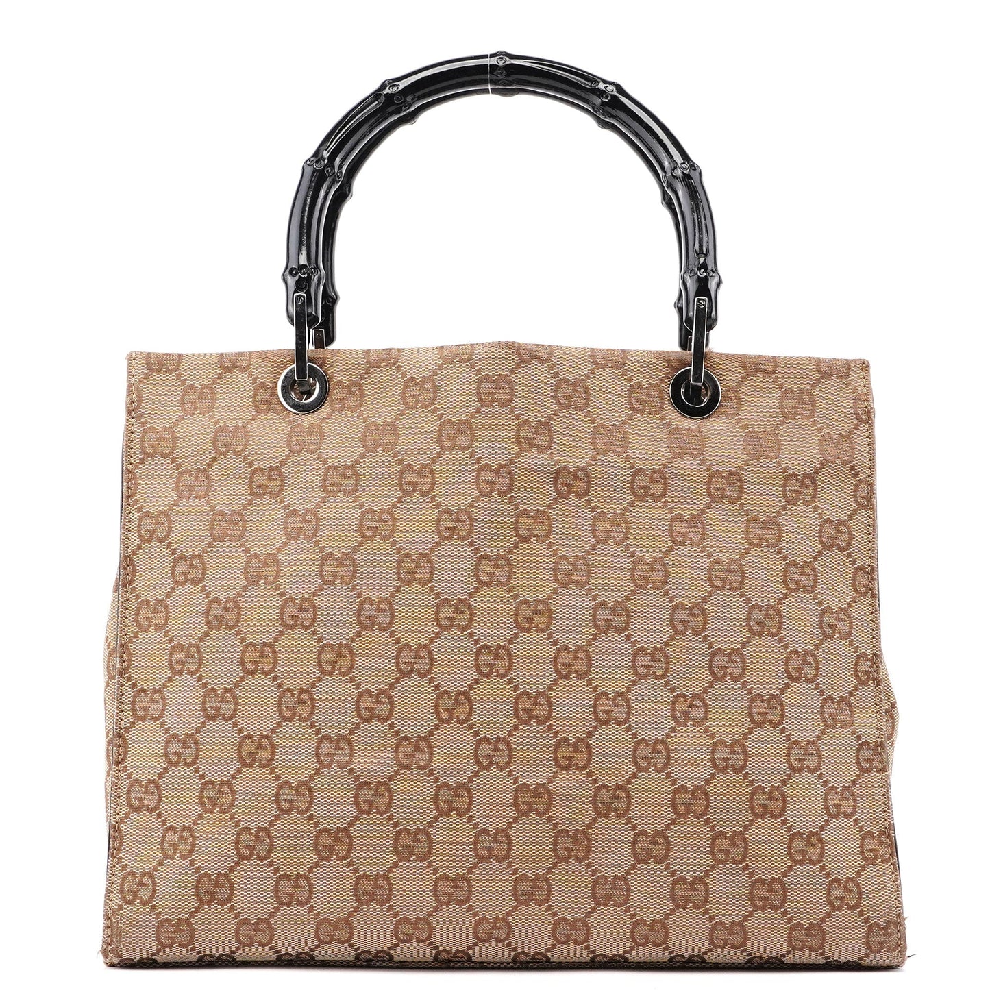 Beige GG Bamboo 2-Way Tote