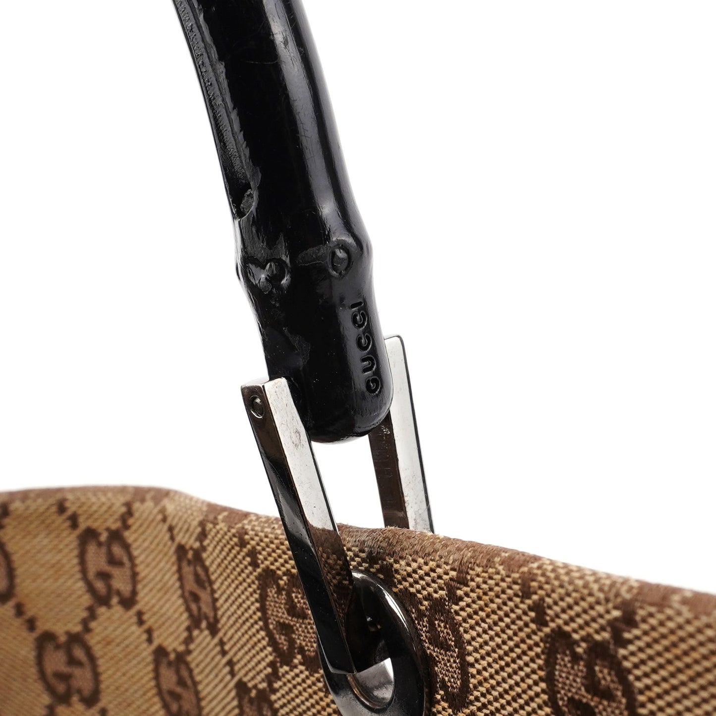 Beige GG Bamboo 2-Way Tote