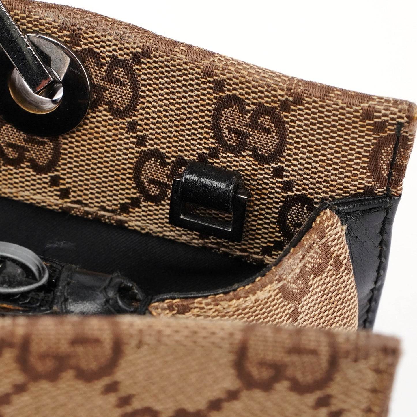 Beige GG Bamboo 2-Way Tote