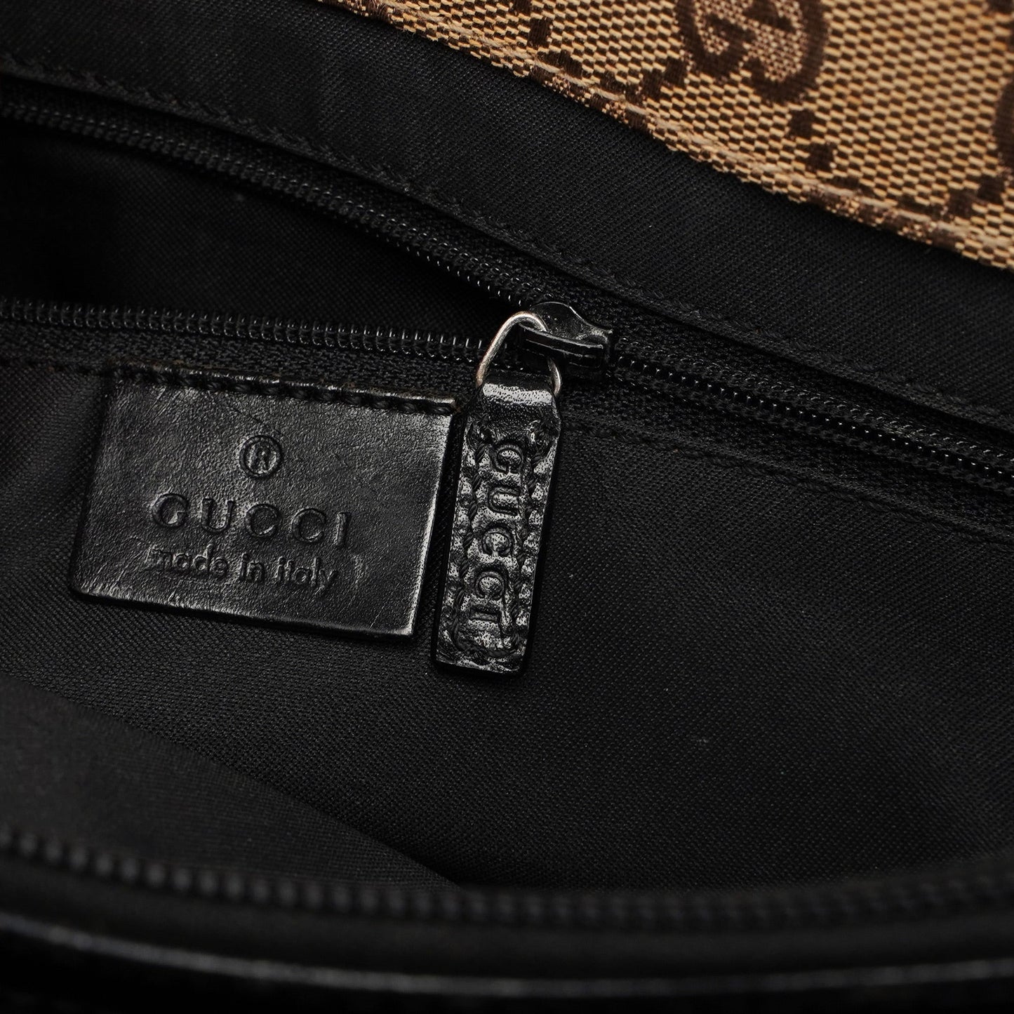 Beige GG Bamboo 2-Way Tote