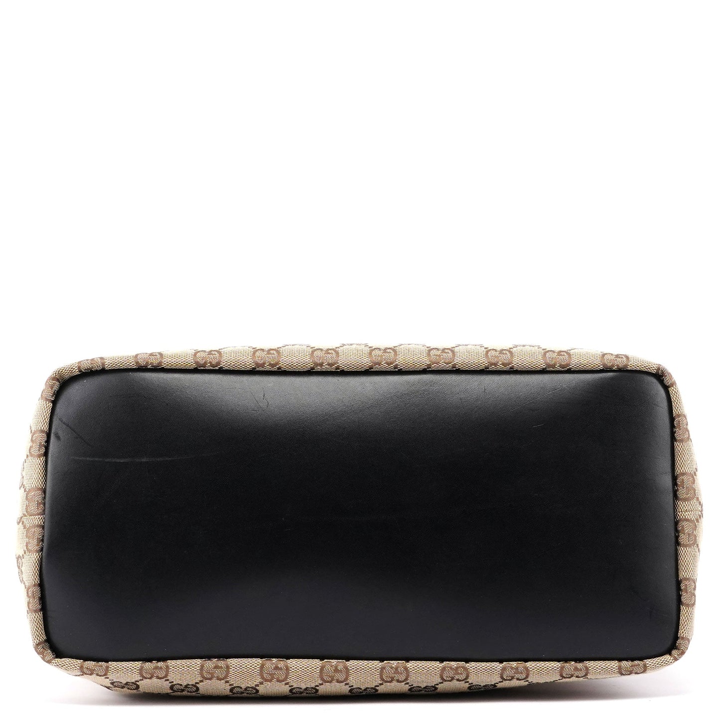 Beige GG Bamboo Shoulder Bag