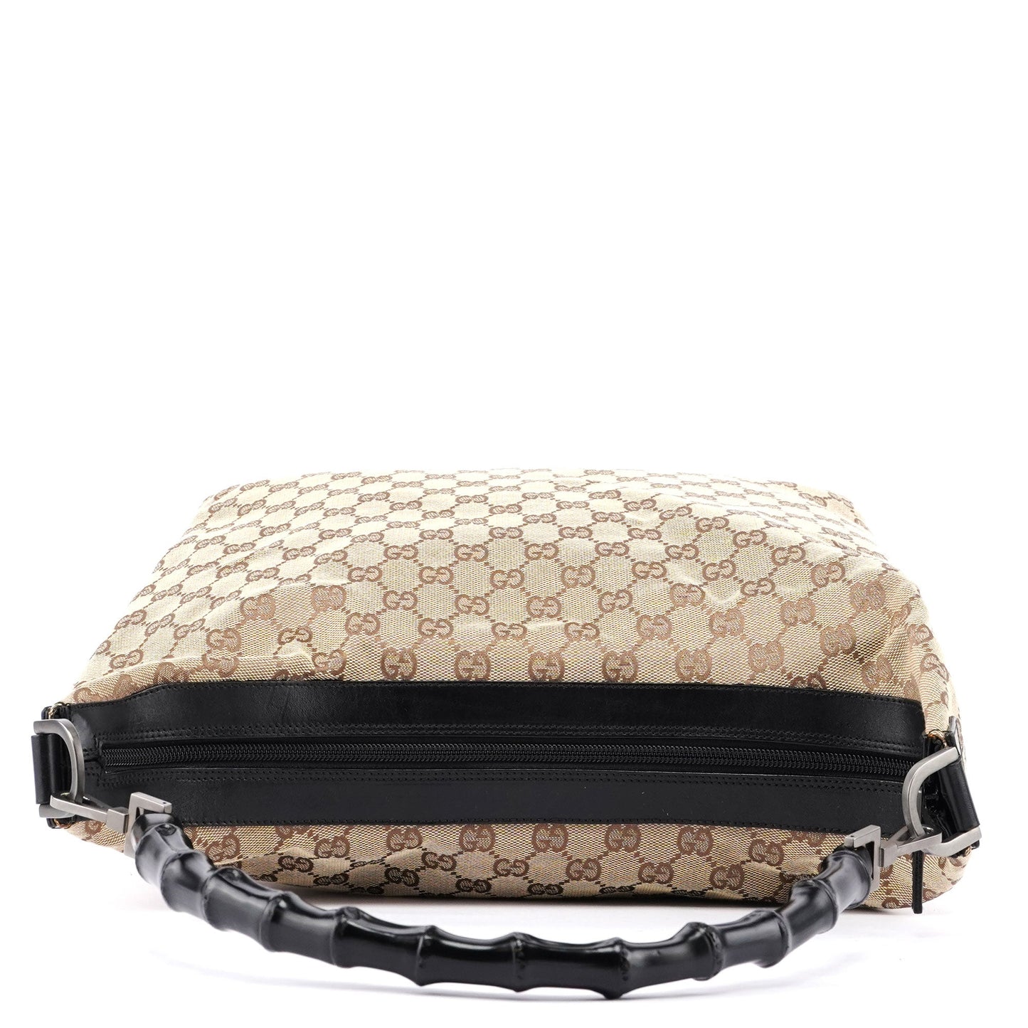 Beige GG Bamboo Shoulder Bag