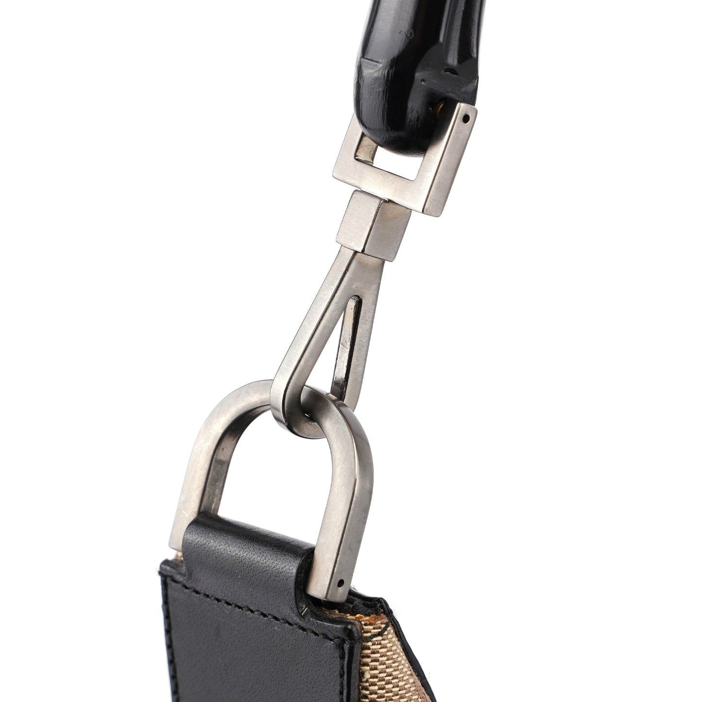 Beige GG Bamboo Shoulder Bag