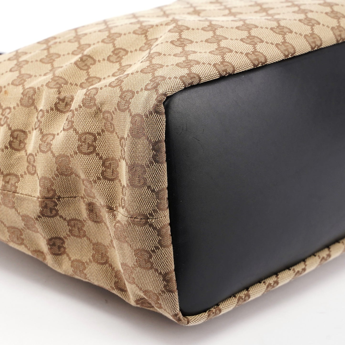 Beige GG Bamboo Shoulder Bag