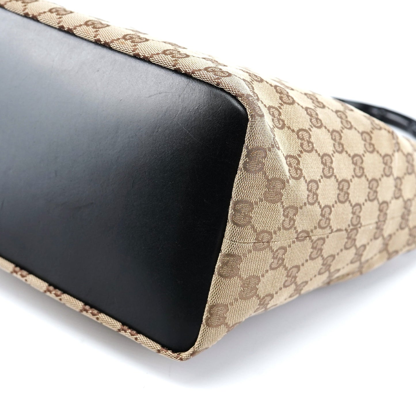 Beige GG Bamboo Shoulder Bag