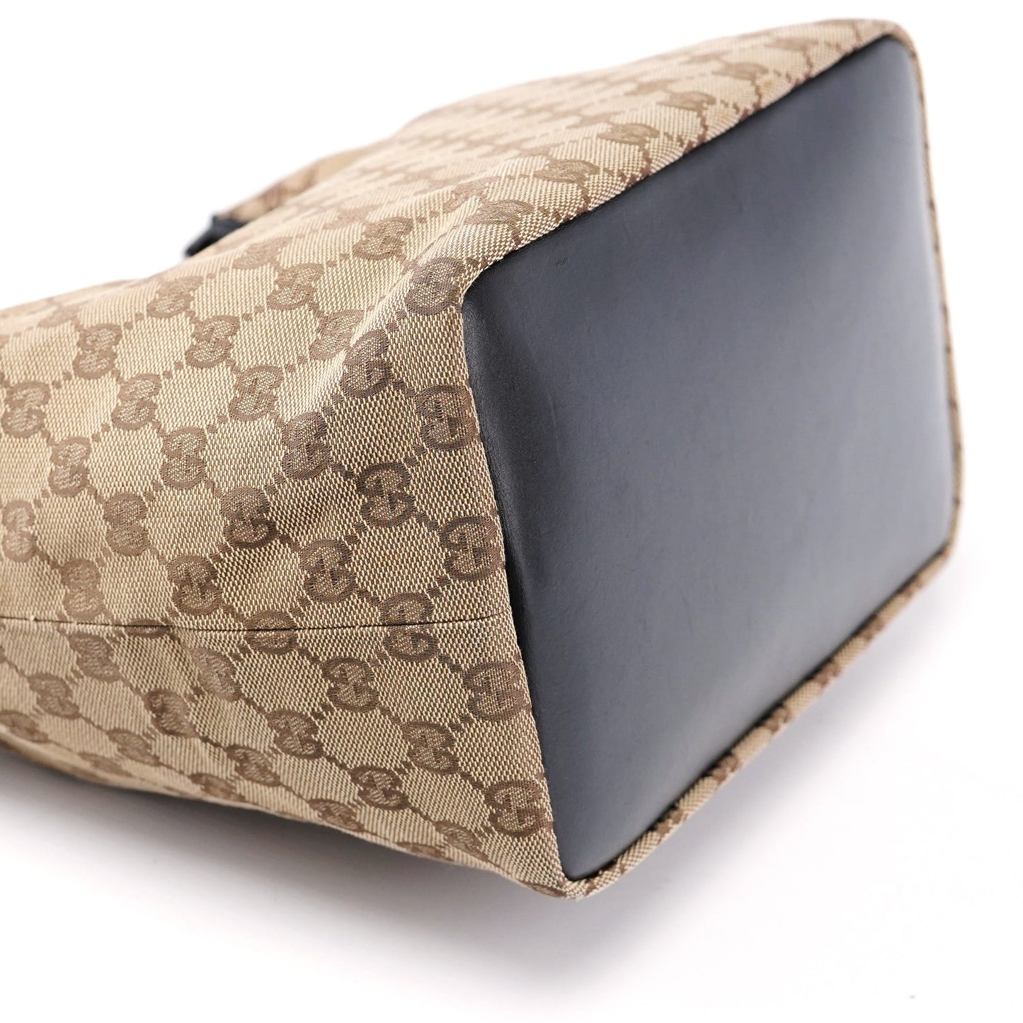 Beige GG Bamboo Shoulder Bag