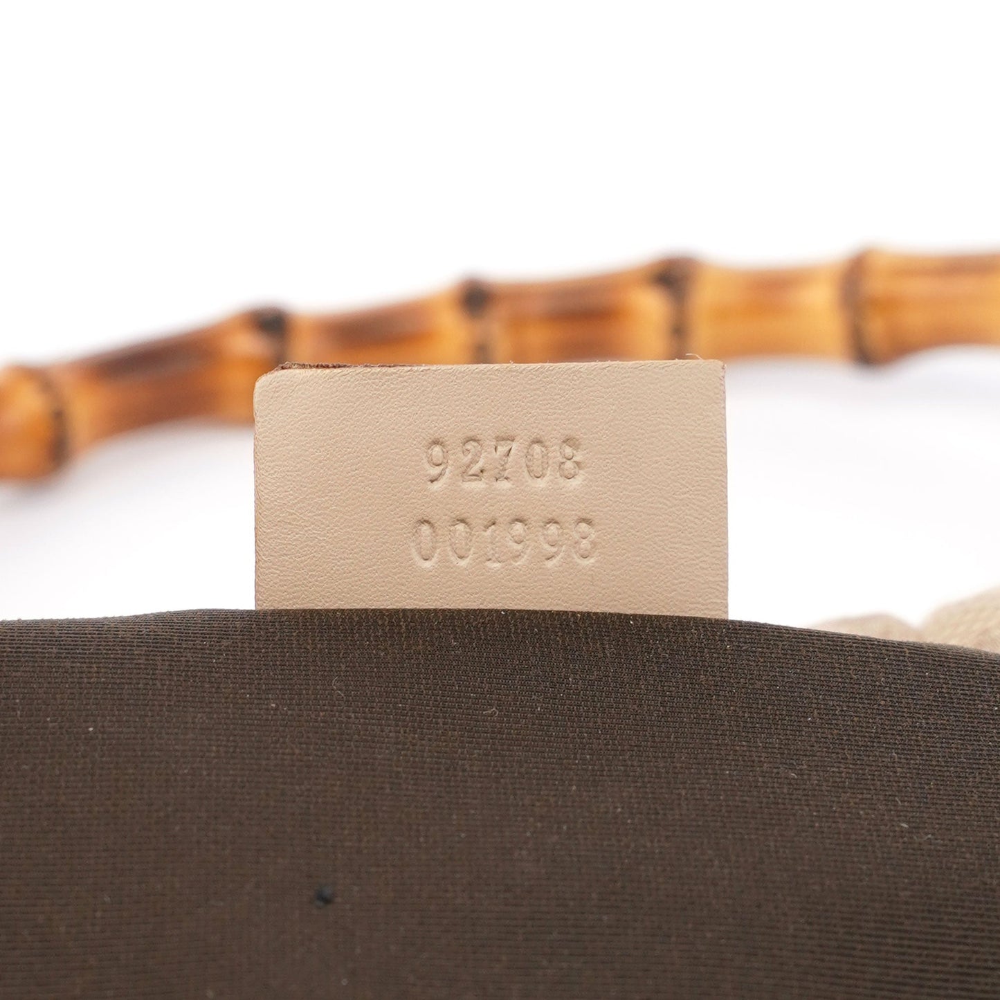 Beige GG Bamboo Top Handle Bag
