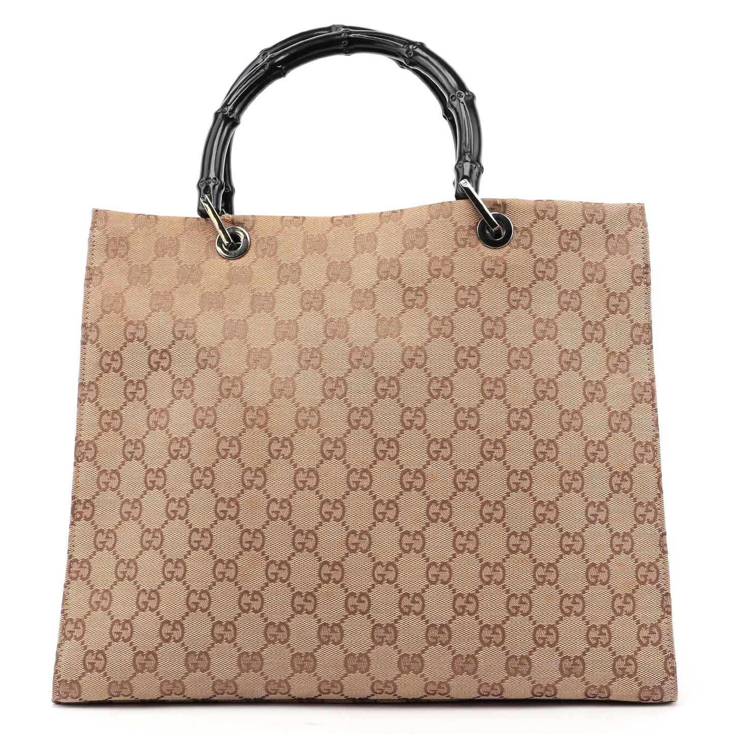 Beige GG Bamboo Tote Bag