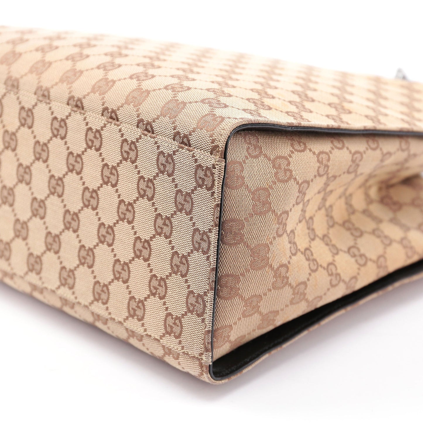 Beige GG Bamboo Tote Bag