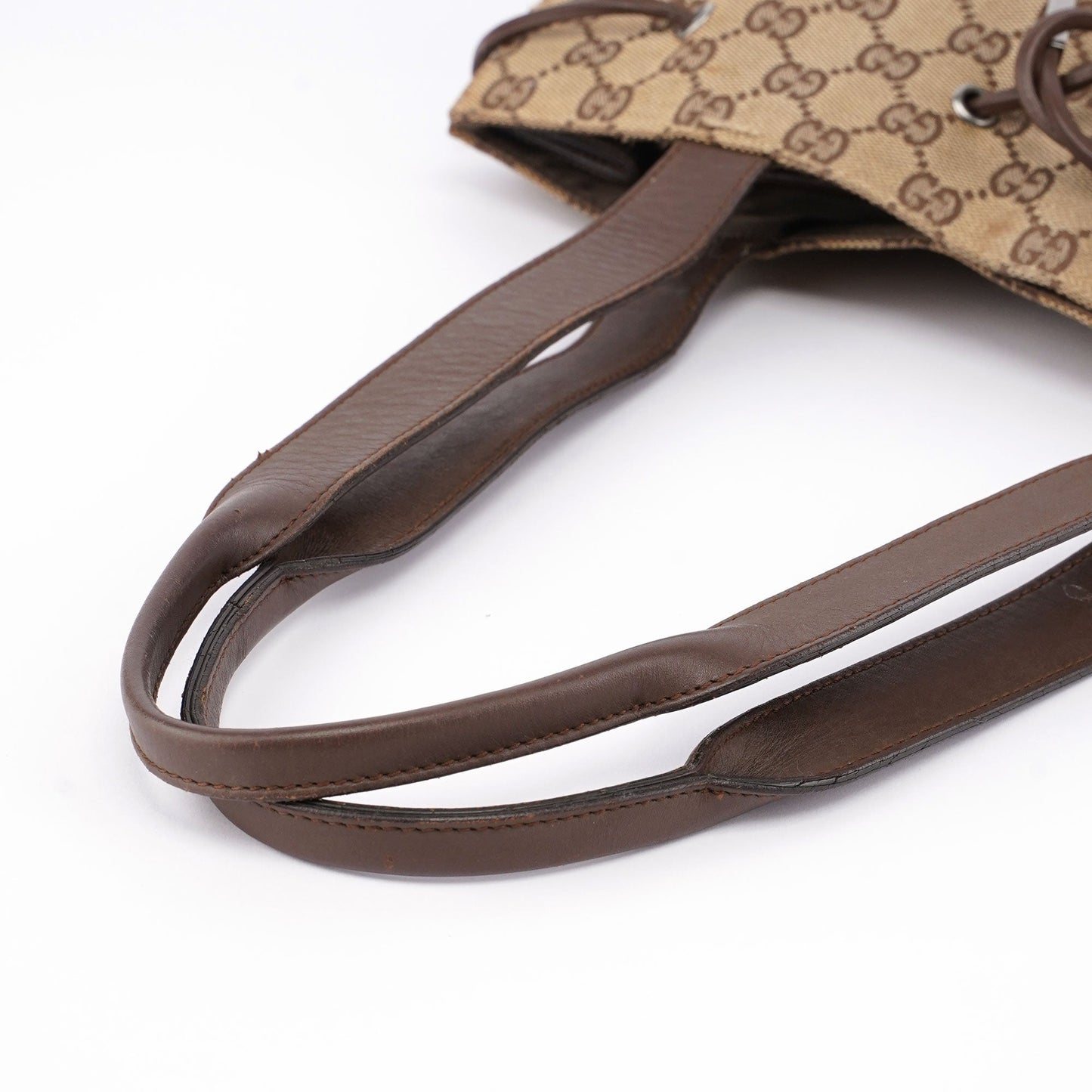 Beige GG Drawstring Tote