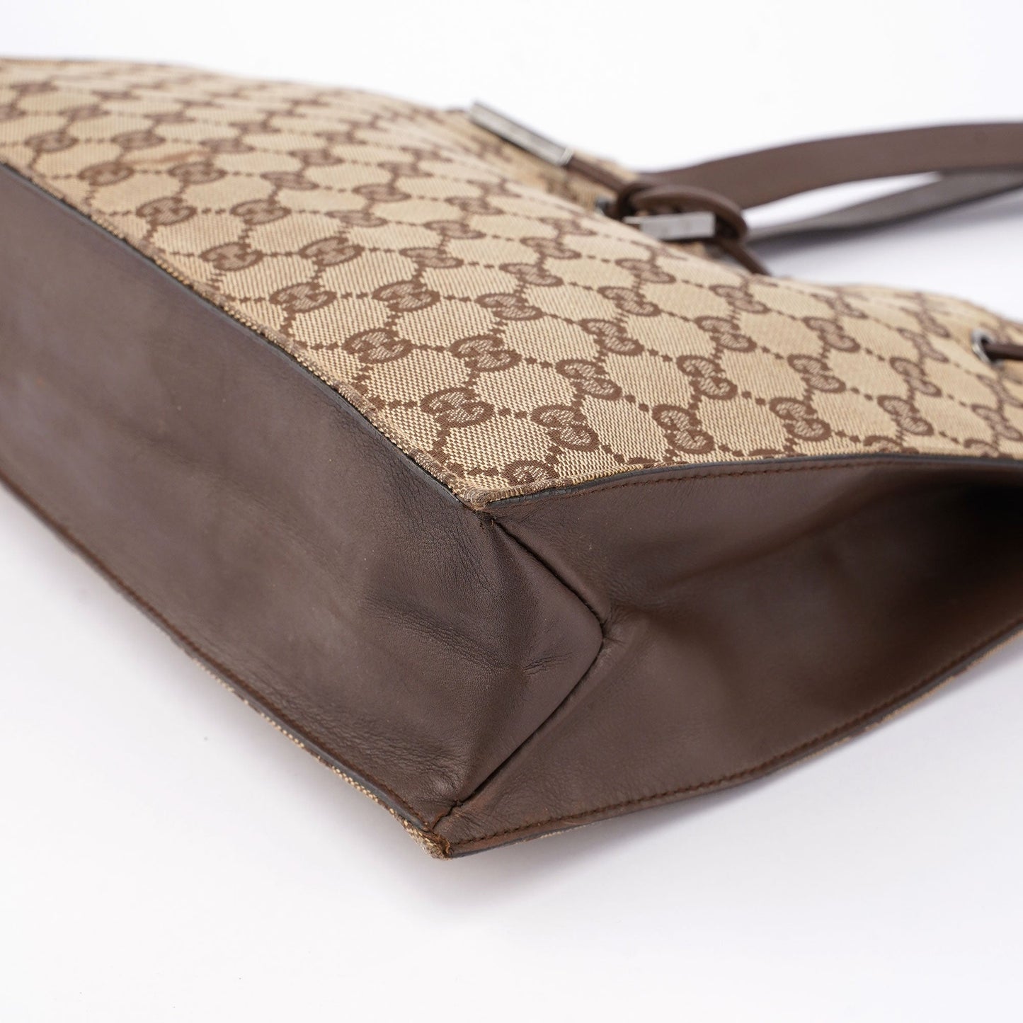 Beige GG Drawstring Tote