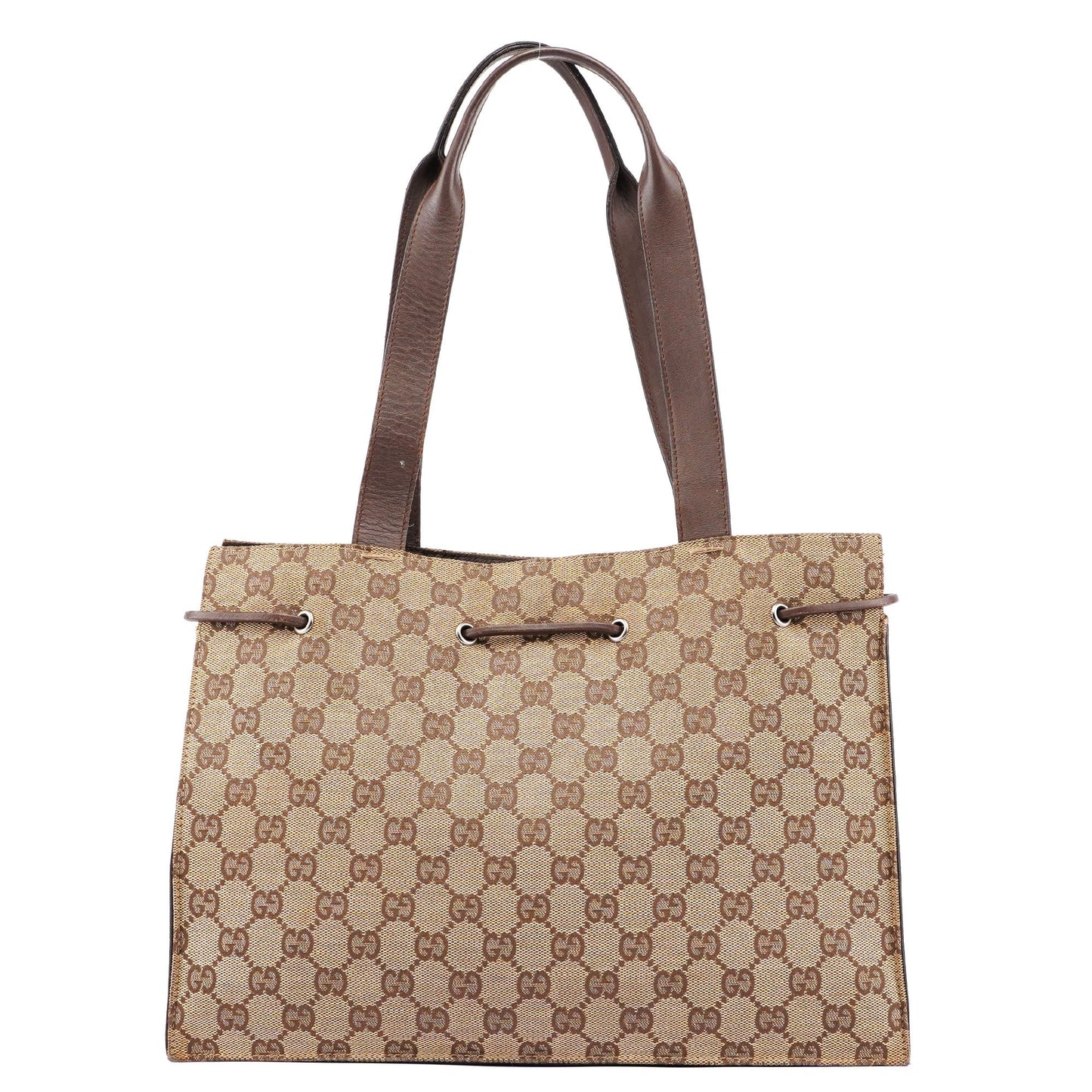 Beige GG Drawstring Tote