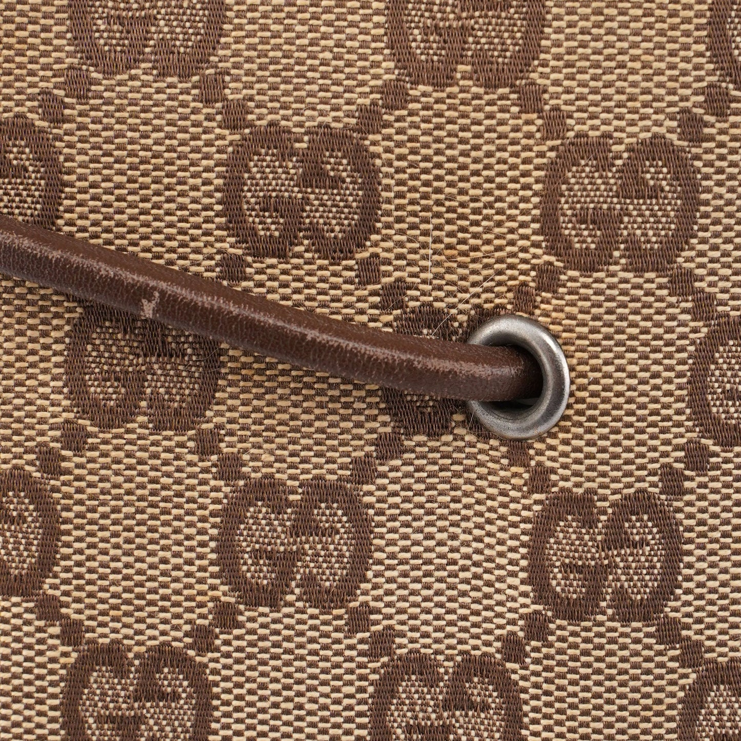 Beige GG Drawstring Tote