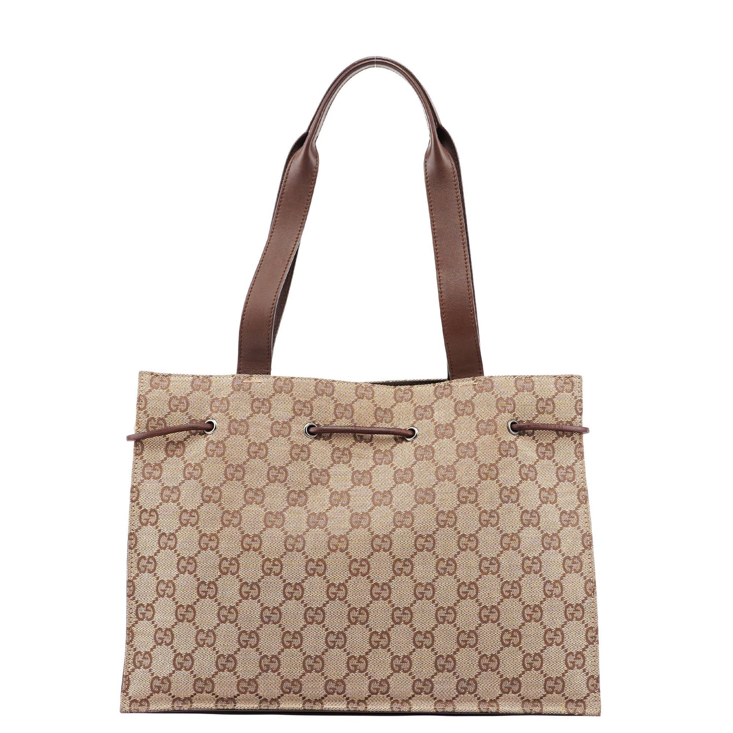 Beige GG Drawstring Tote