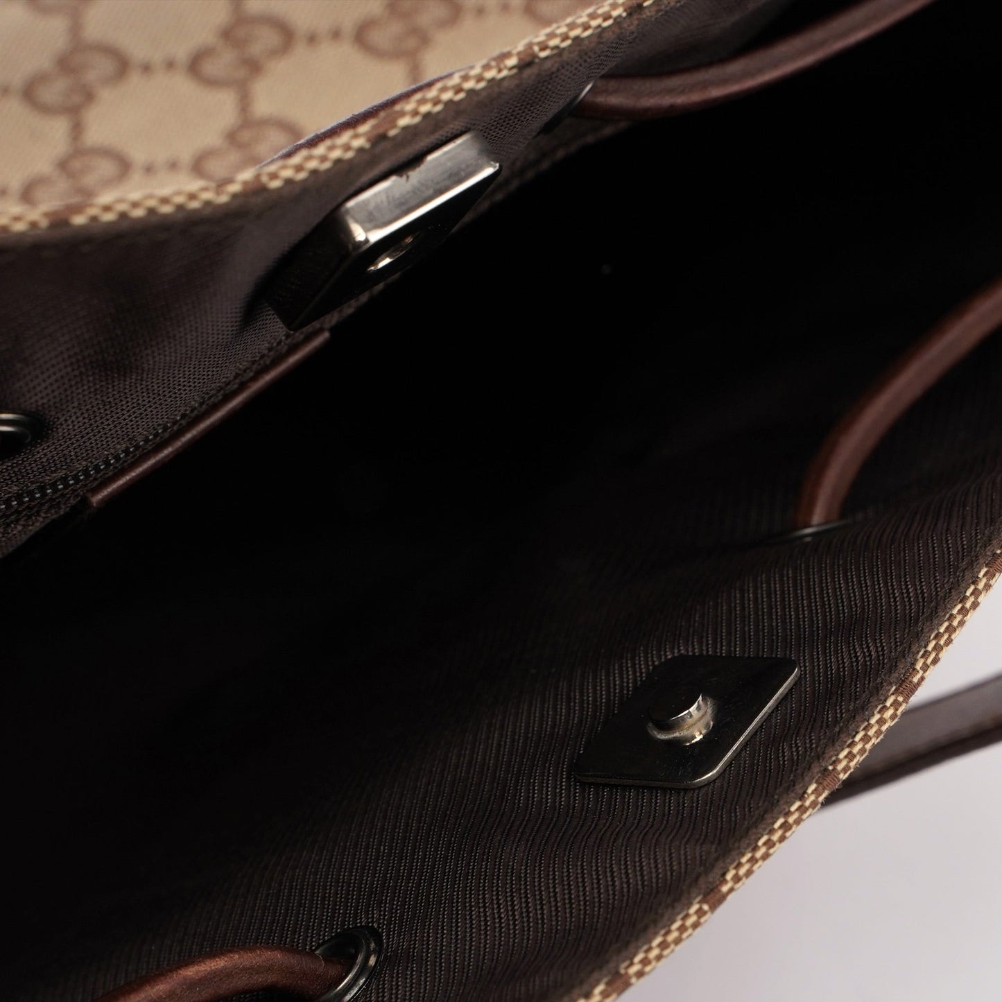 Beige GG Drawstring Tote