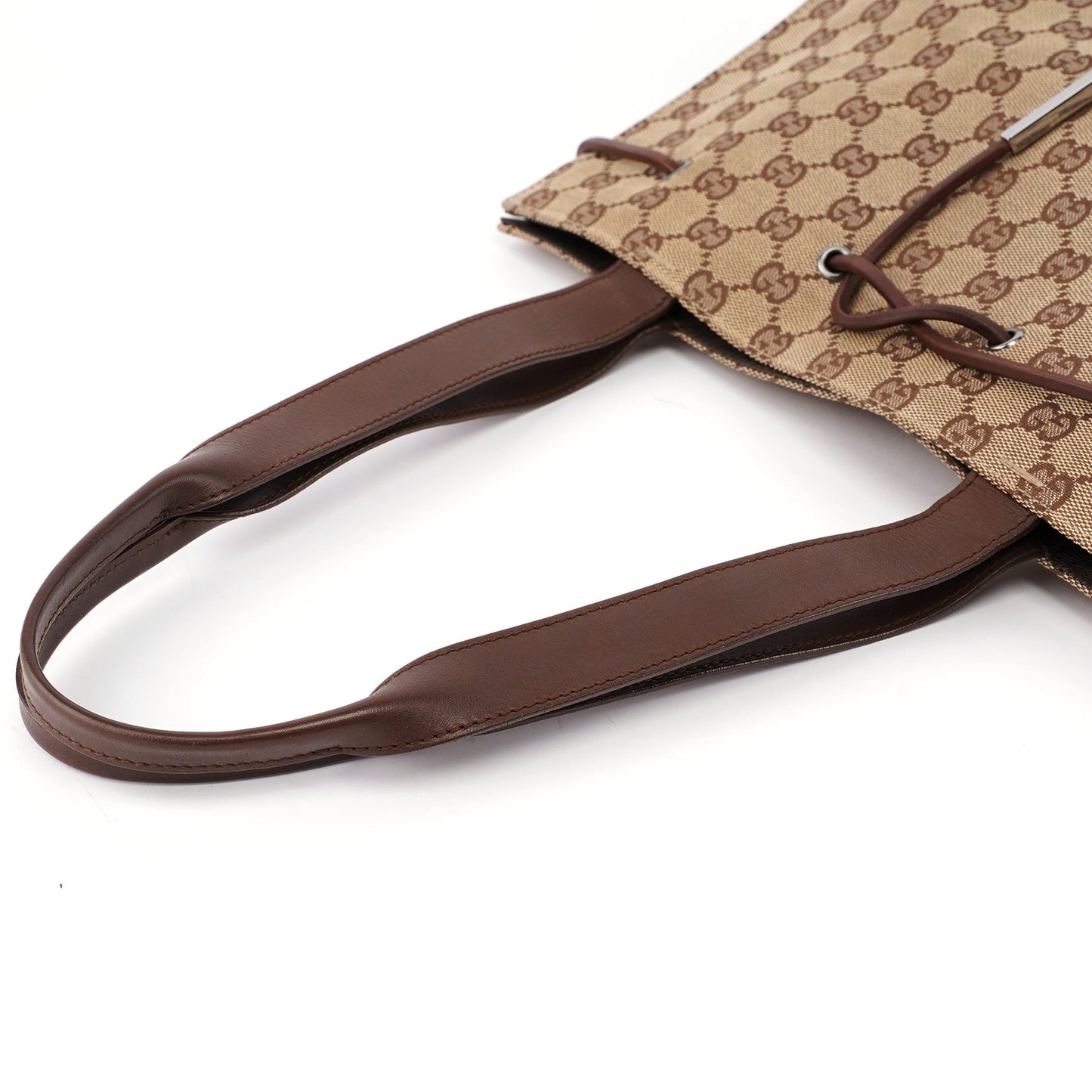 Beige GG Drawstring Tote