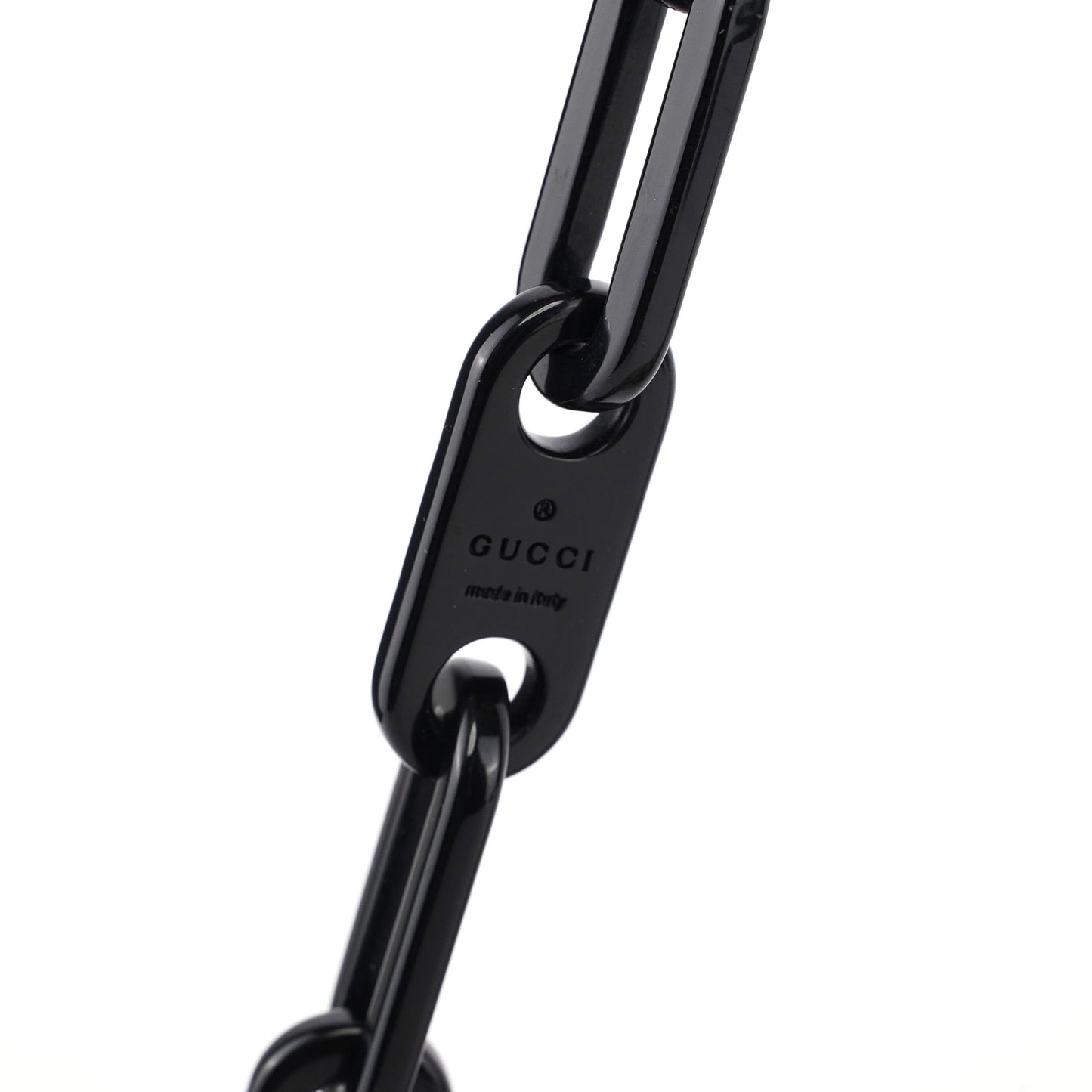 Beige GG Flap Plastic Chain Shoulder Bag