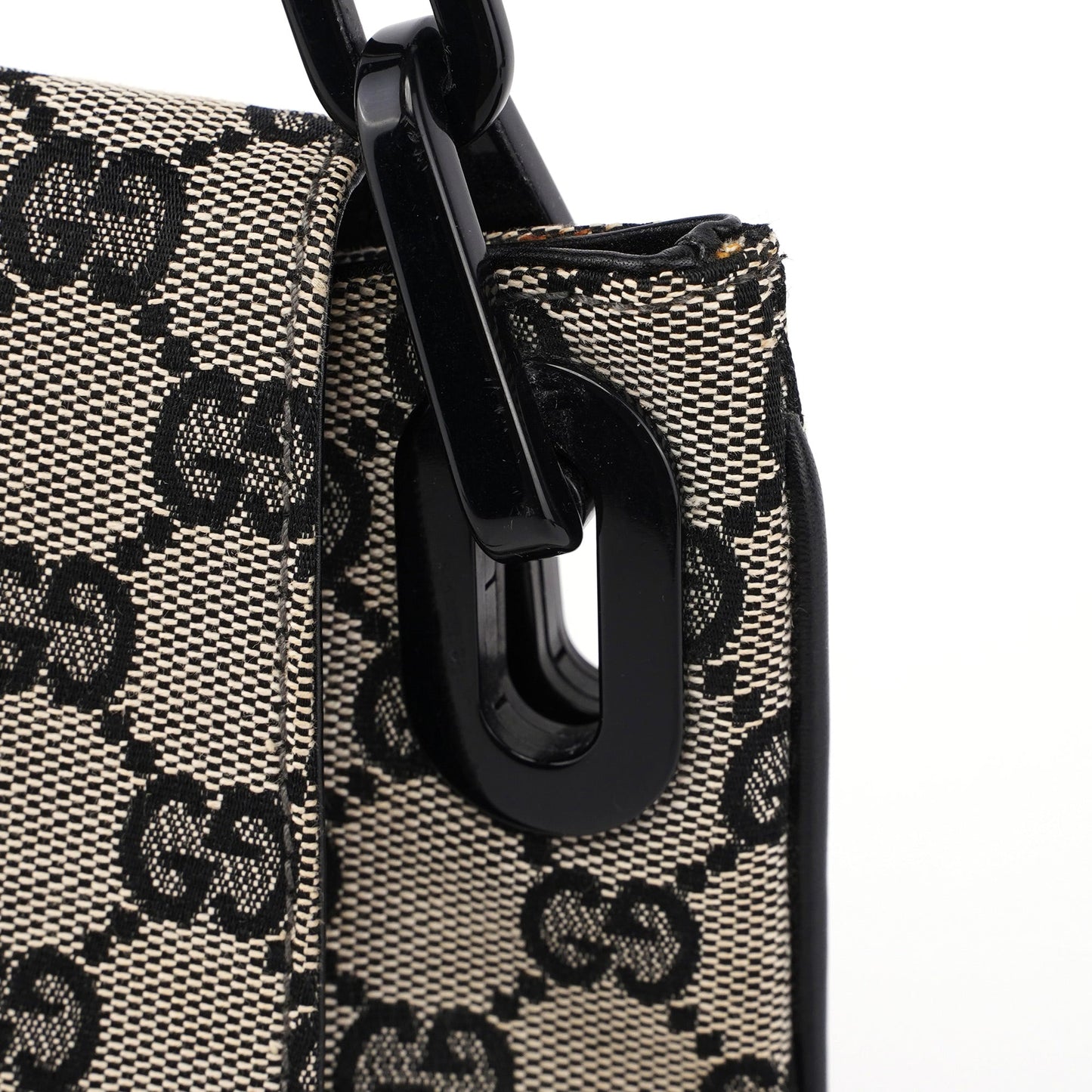 Beige GG Flap Plastic Chain Shoulder Bag