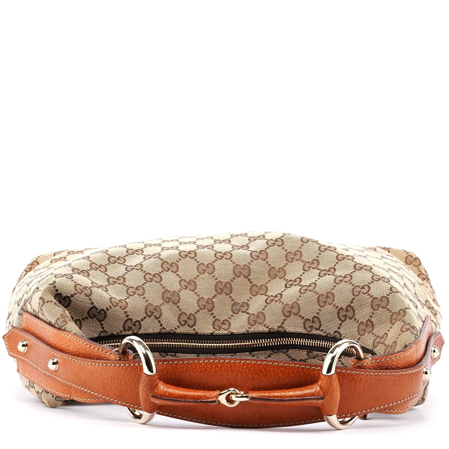 Beige GG Horsebit Hobo Shoulder Bag