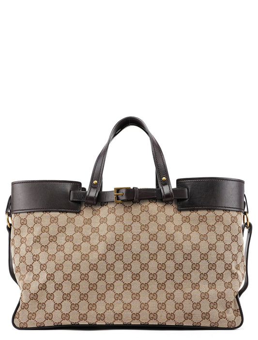 Beige GG Large Tote Bag