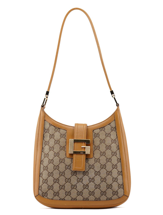 Beige GG Square G Jackie Shoulder Bag