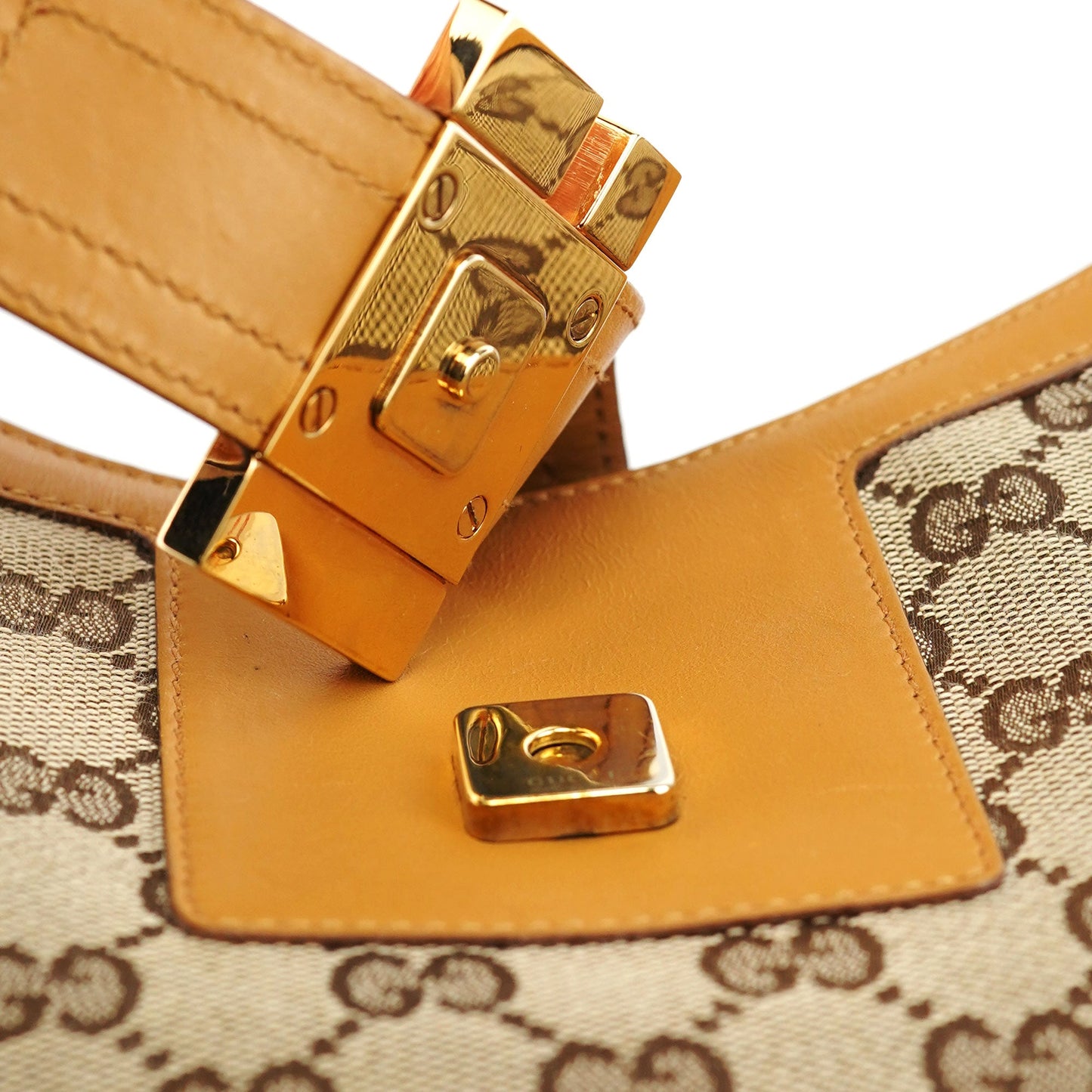 Beige GG Square G Jackie Shoulder Bag