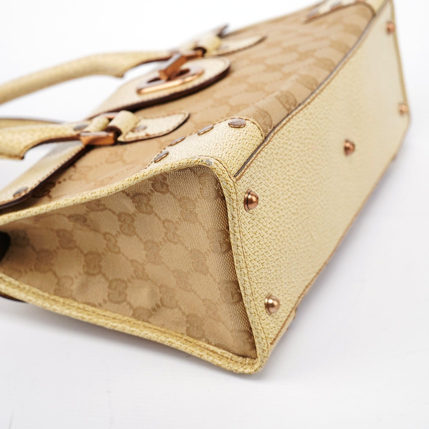 Beige GG Turnlock Tote Bag