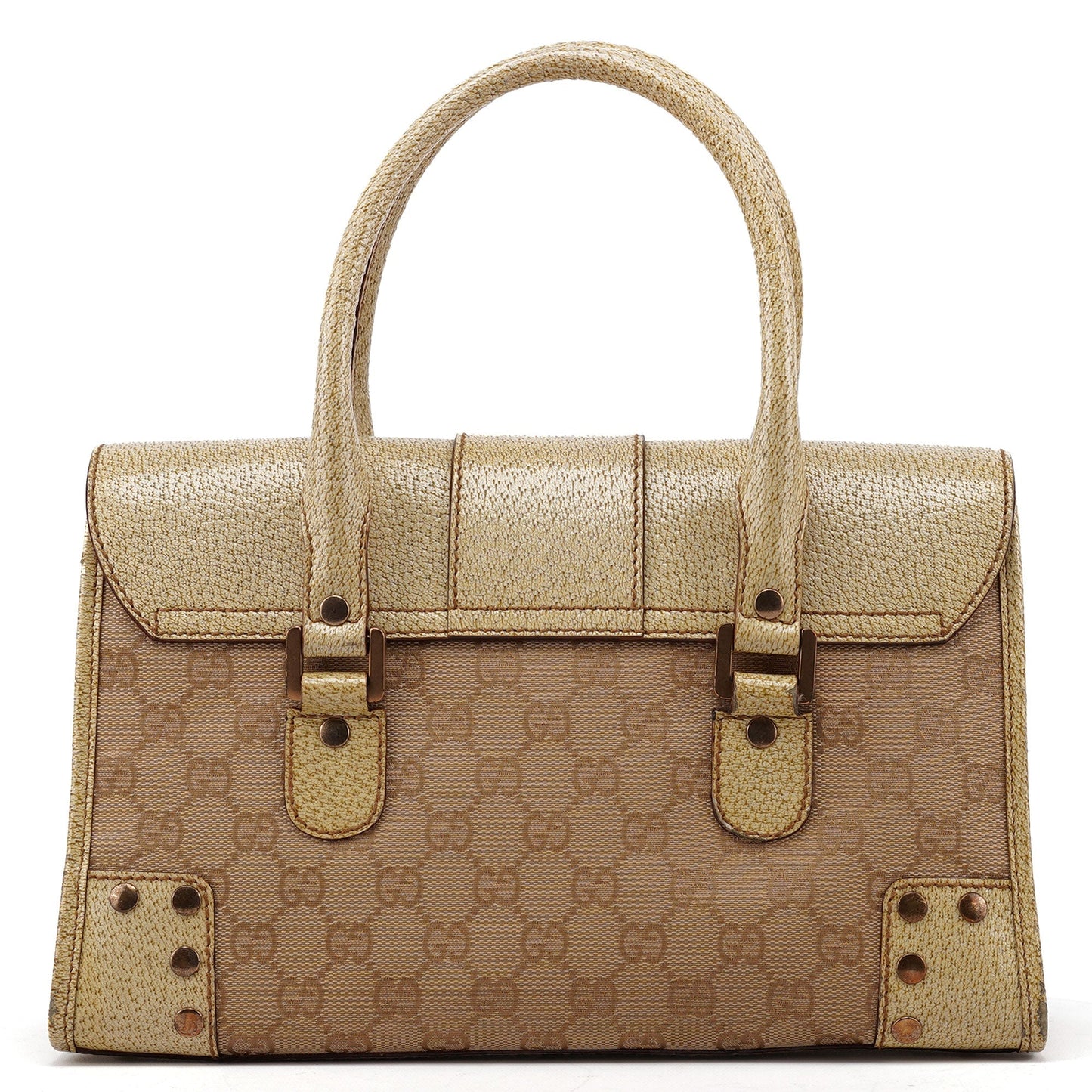 Beige GG Turnlock Tote Bag