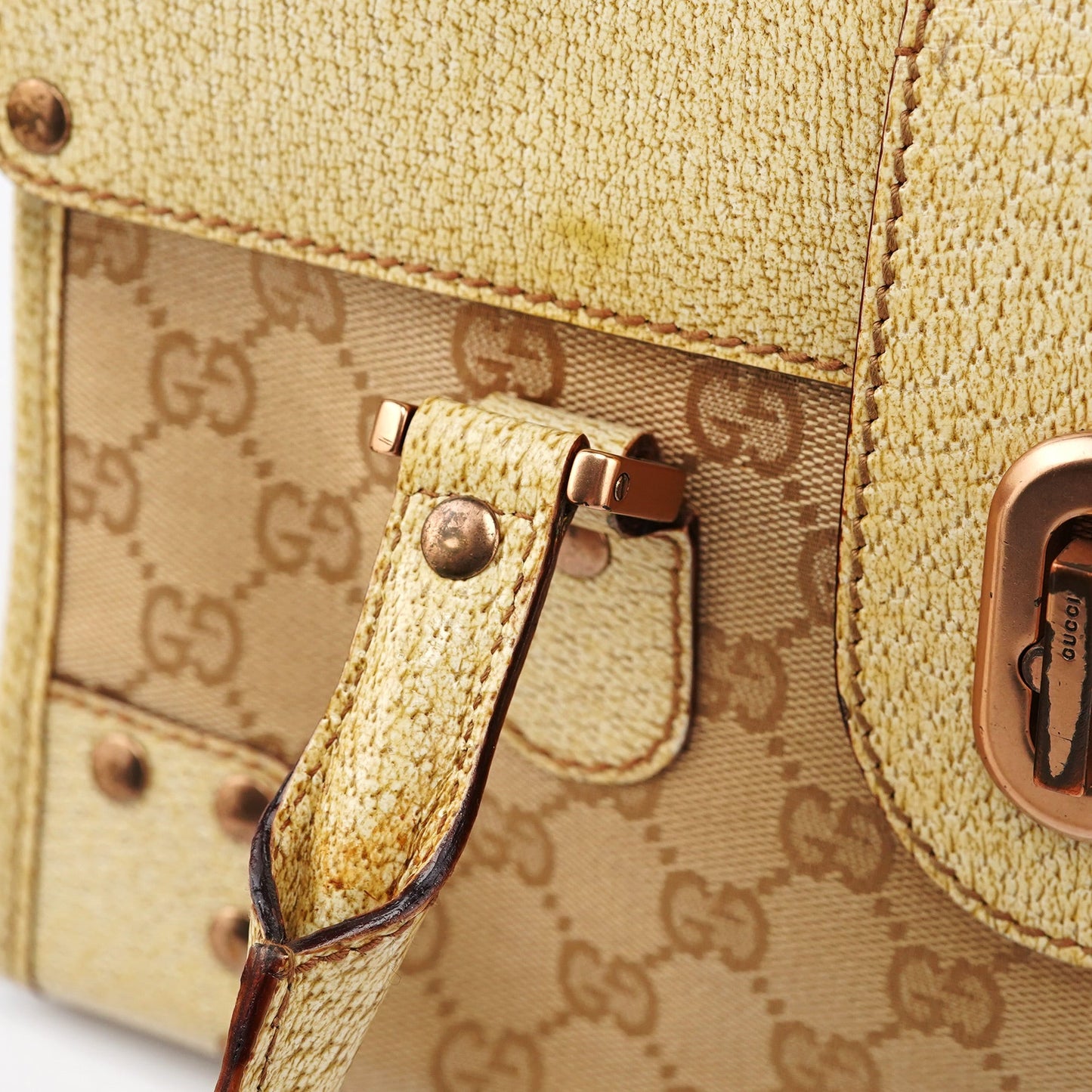 Beige GG Turnlock Tote Bag