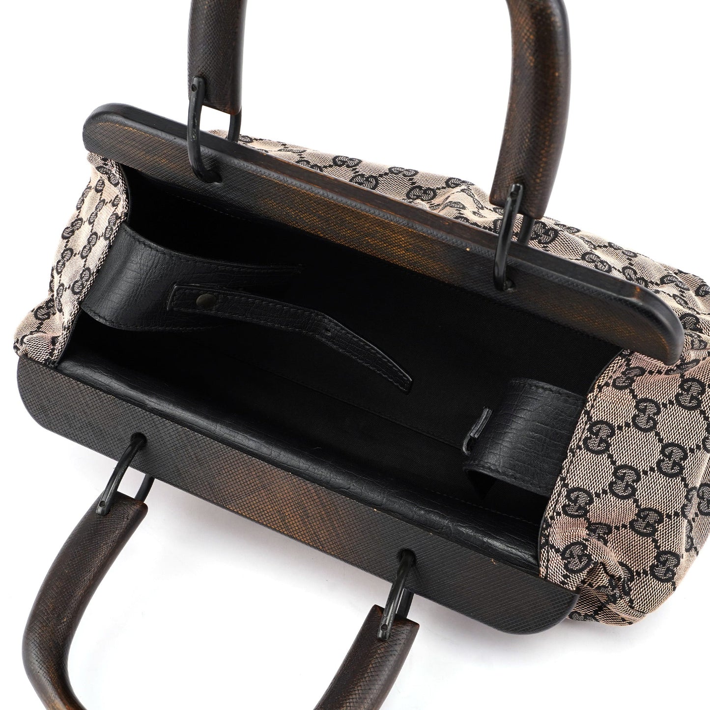 Beige GG Wood Handle Doctor Bag